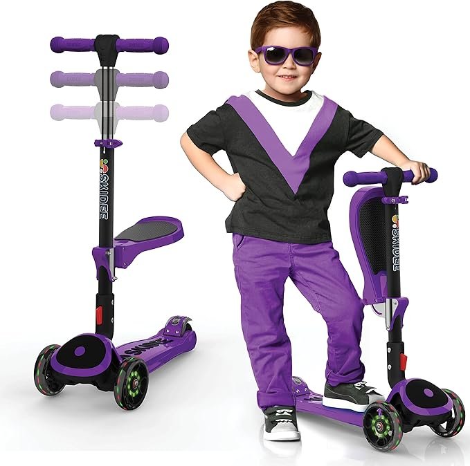 Adjustable Kids' Scooter with LED Wheels Image